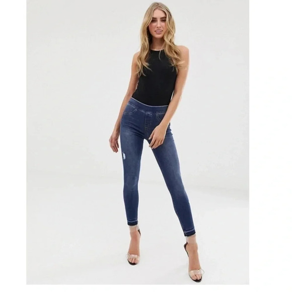 Spanx Distressed Ankle Skinny Jeans High Waisted Women’s Size L - Picture 9 of 9